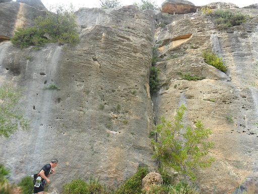 Vias Escalada Mola de Montesa sector Pedra Cristalina (Valencia) 10 Sector pared Cristalina 1