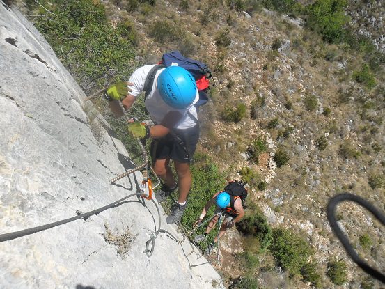 Via Ferrata Les Marujes (Valencia) 6 Segundo tramo