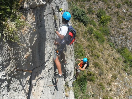 Via Ferrata Les Marujes (Valencia) 7 Tramo horizontal