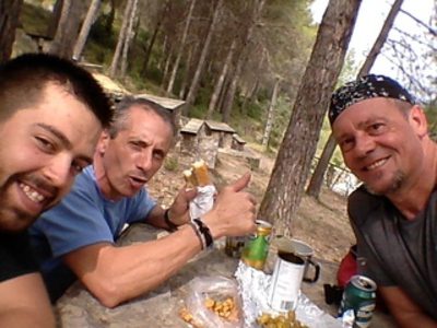 Via Ferrata Fuente Godalla 2017 (Valencia) 10 Almorzando