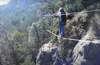 Via ferrata La Penyora en Castellcir (Barcelona) 1 Via ferrata la Penyora