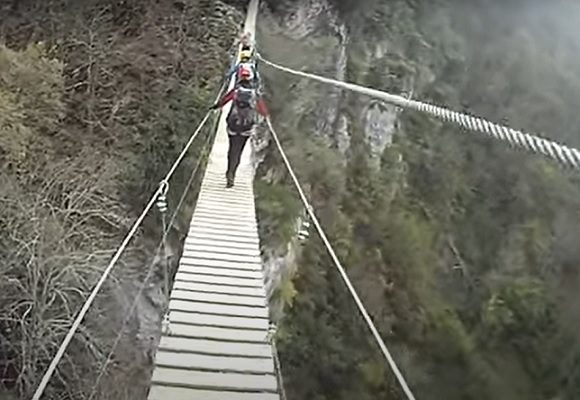 Via ferrata Puente Vidosa en El Beyu (Asturias) 5 Via ferrata puente Vidosa