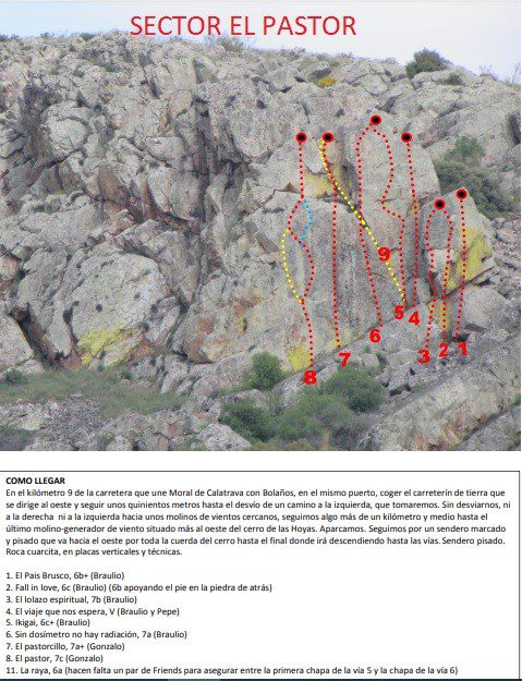 Zona escalada Moral de Calatrava (Ciudad Real) 11 Sector el Pastor