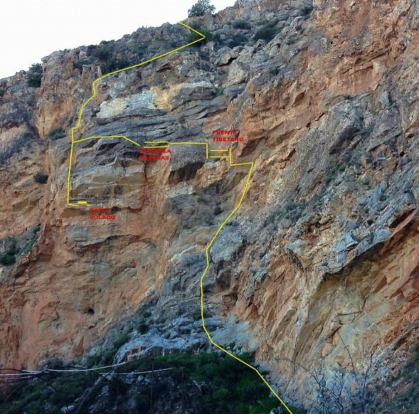 Via ferrata la Cantera (Castellon) 11 Croquis via ferrata la Cantera