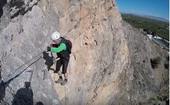 Via ferrata la Cantera (Castellon) 8 Puente de tablas la Cantera
