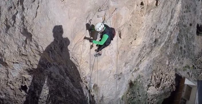 Via ferrata la Cantera (Castellon) 7 Puente Tibetano la Cantera