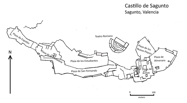 Que podemos ver en Sagunto 5 Plano castillo de Sagunto