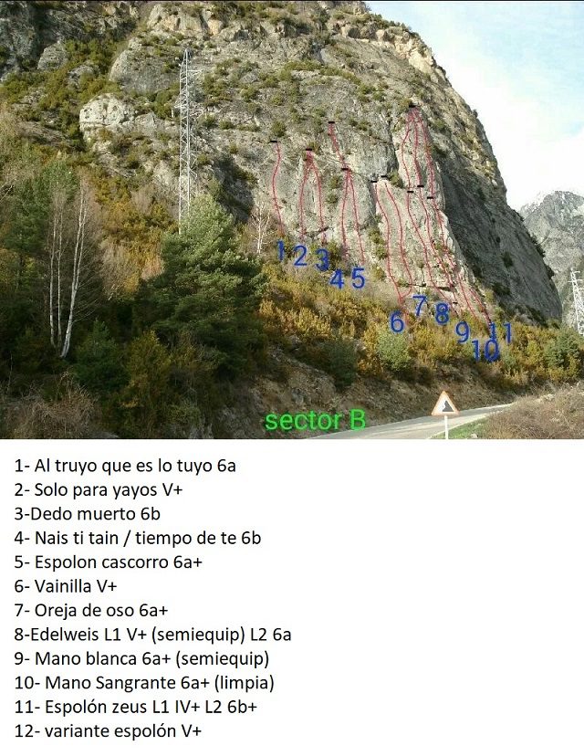 Zona escalada Forronias (Huesca) 53 Sector B Forronias