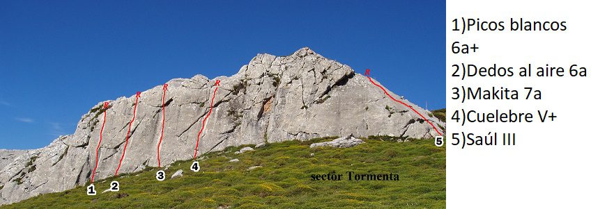 Zona escalada La Cueta (Leon) 29 Sector Tormenta en la Cueta