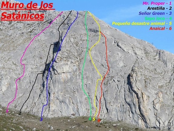 Zona escalada Pico del Susaron (Leon) 24 Sector muro de los Satanicos