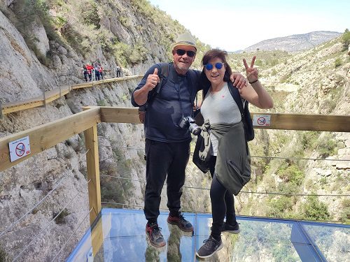 Ruta senderismo pasarelas de Relleu (Alicante) 21 Mirador de cristal 2