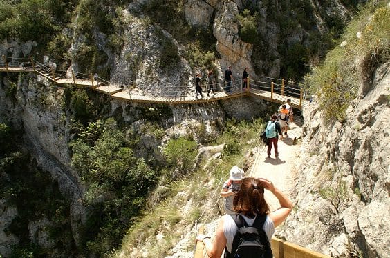 Ruta senderismo pasarelas de Relleu (Alicante) 17 Primer tramo pasarelas