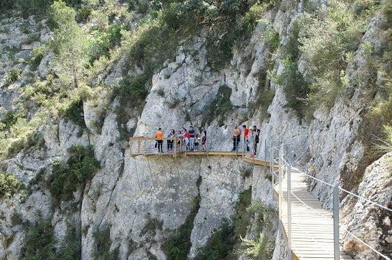 Ruta senderismo pasarelas de Relleu (Alicante) 19 Ultimo tramo pasarelas