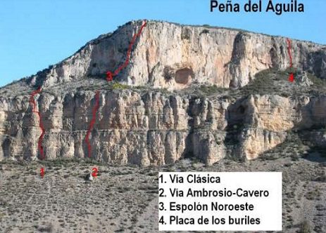 Zona de escalada Mezalocha (Zaragoza) 60 Peña del Aguila